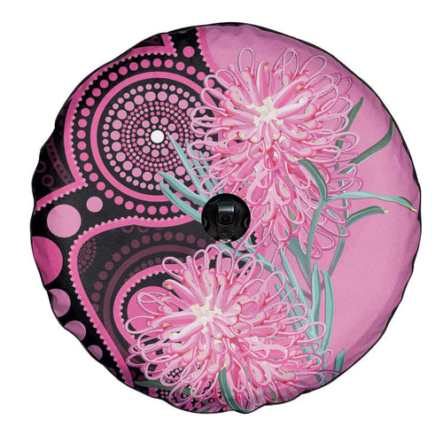 Australia Grevillea Spare Tire Cover Aussie Native Spider Flower Indigenous Art
