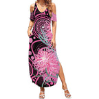 Australia Grevillea Summer Maxi Dress Aussie Native Spider Flower Indigenous Art