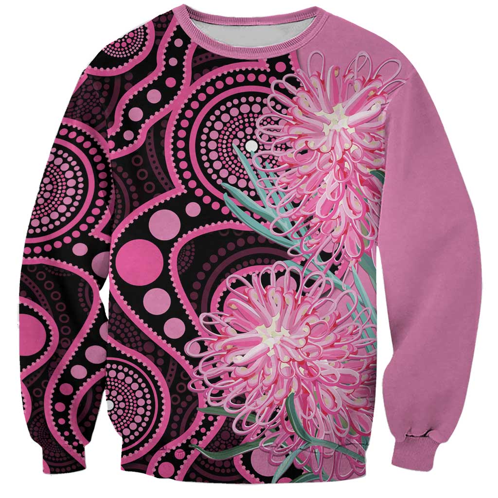 Australia Grevillea Sweatshirt Aussie Native Spider Flower Indigenous Art