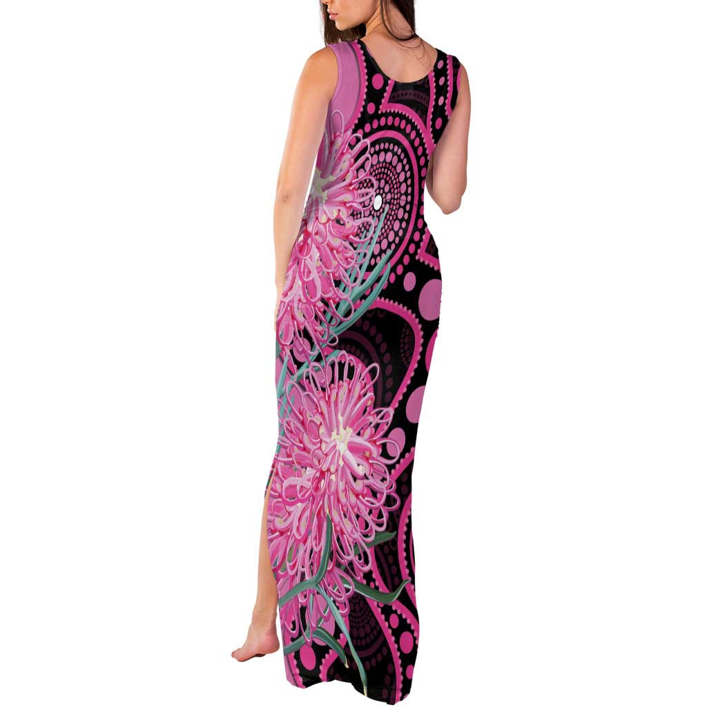 Australia Grevillea Tank Maxi Dress Aussie Native Spider Flower Indigenous Art