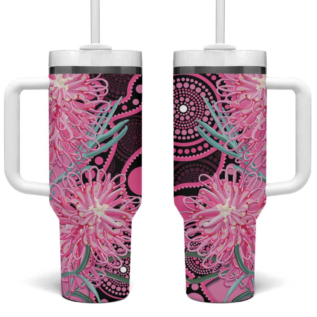 Australia Grevillea Tumbler With Handle Aussie Native Spider Flower Indigenous Art