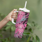 Australia Grevillea Tumbler With Handle Aussie Native Spider Flower Indigenous Art
