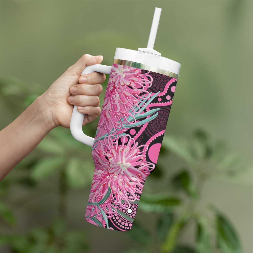 Australia Grevillea Tumbler With Handle Aussie Native Spider Flower Indigenous Art