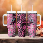 Australia Grevillea Tumbler With Handle Aussie Native Spider Flower Indigenous Art