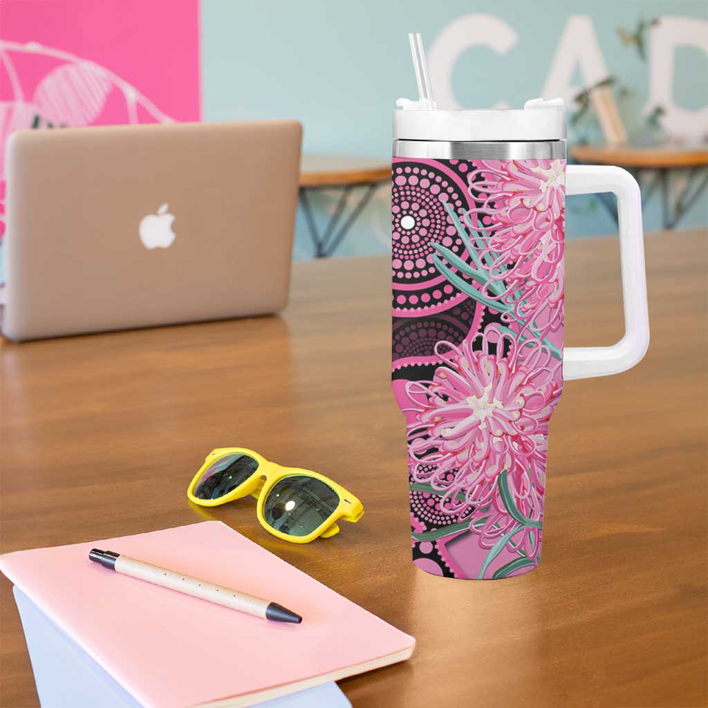 Australia Grevillea Tumbler With Handle Aussie Native Spider Flower Indigenous Art