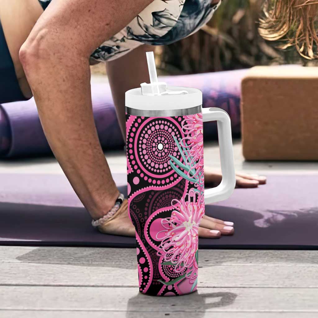 Australia Grevillea Tumbler With Handle Aussie Native Spider Flower Indigenous Art