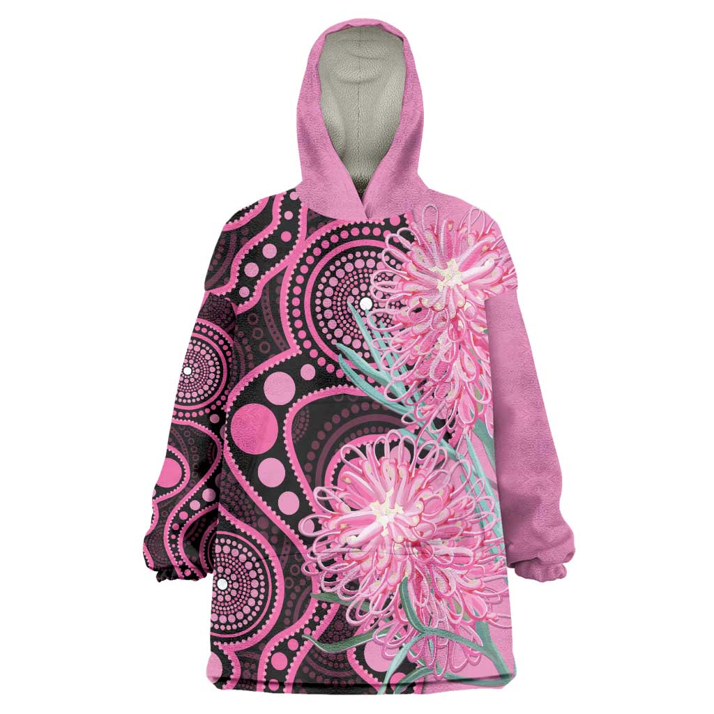 Australia Grevillea Wearable Blanket Hoodie Aussie Native Spider Flower Indigenous Art