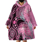 Australia Grevillea Wearable Blanket Hoodie Aussie Native Spider Flower Indigenous Art