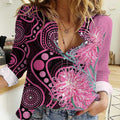 Australia Grevillea Women Casual Shirt Aussie Native Spider Flower Indigenous Art