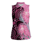 Australia Grevillea Women Sleeveless Polo Shirt Aussie Native Spider Flower Indigenous Art