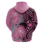 Australia Grevillea Zip Hoodie Aussie Native Spider Flower Indigenous Art