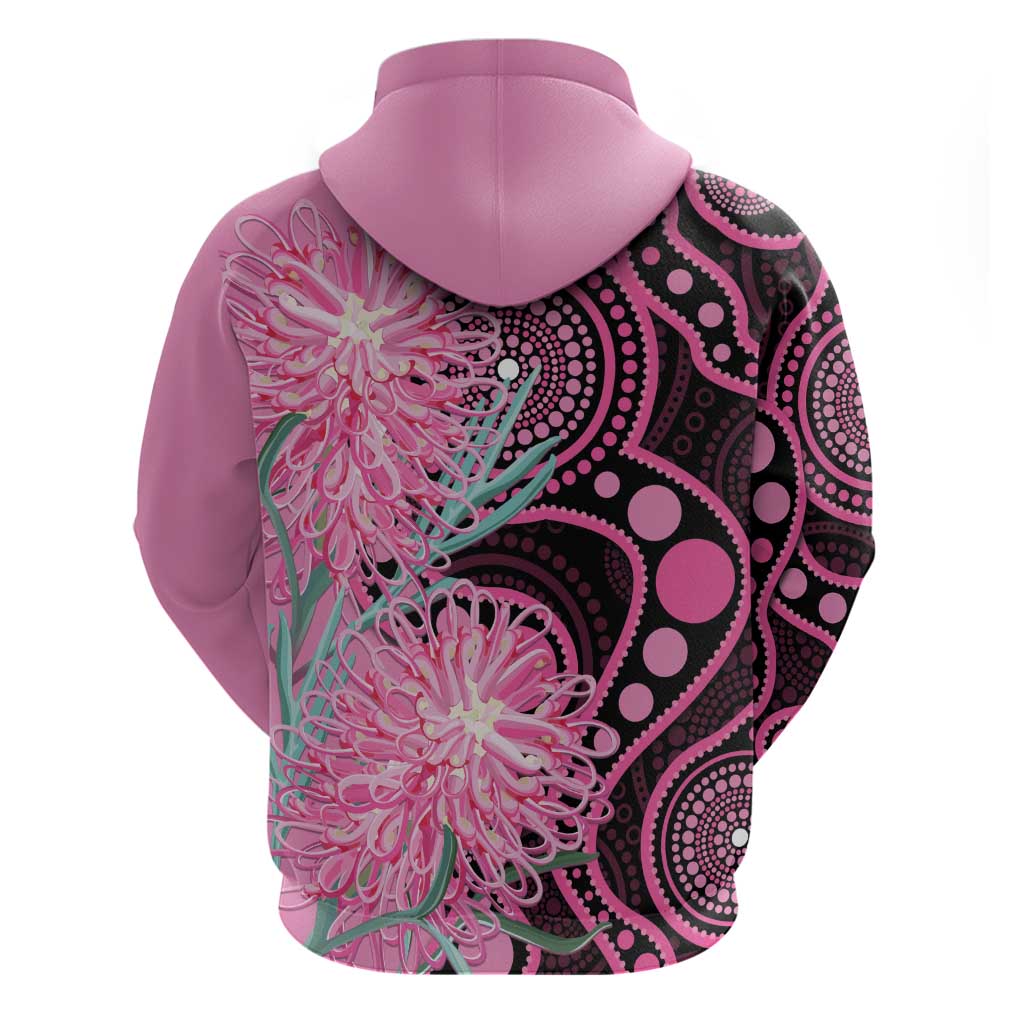 Australia Grevillea Zip Hoodie Aussie Native Spider Flower Indigenous Art