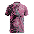 Australia Grevillea Zipper Polo Shirt Aussie Native Spider Flower Indigenous Art