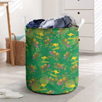 Australia Billy Buttons Laundry Basket Aussie Pycnosorus Kangaroo Seamless Style