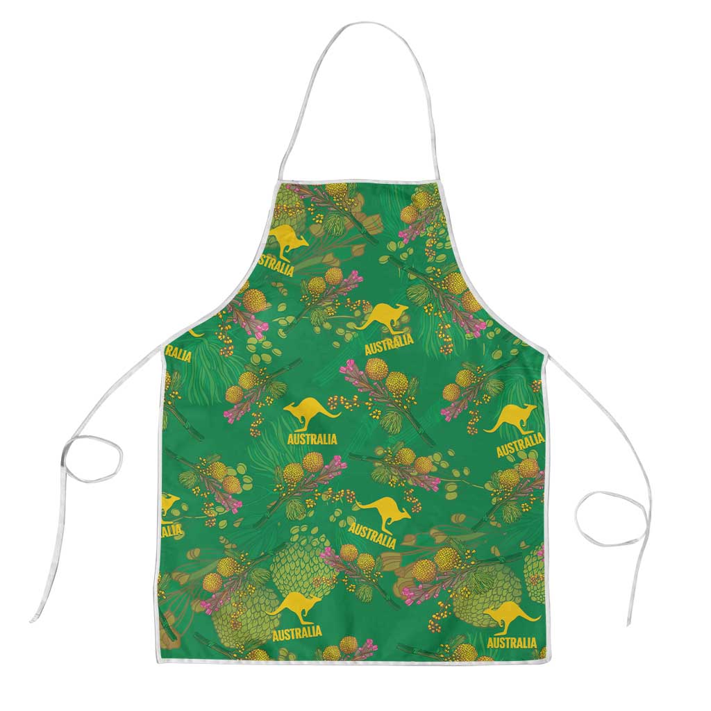 Australia Billy Buttons Apron Aussie Pycnosorus Kangaroo Seamless Style