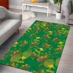 Australia Billy Buttons Area Rug Aussie Pycnosorus Kangaroo Seamless Style