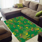 Australia Billy Buttons Area Rug Aussie Pycnosorus Kangaroo Seamless Style