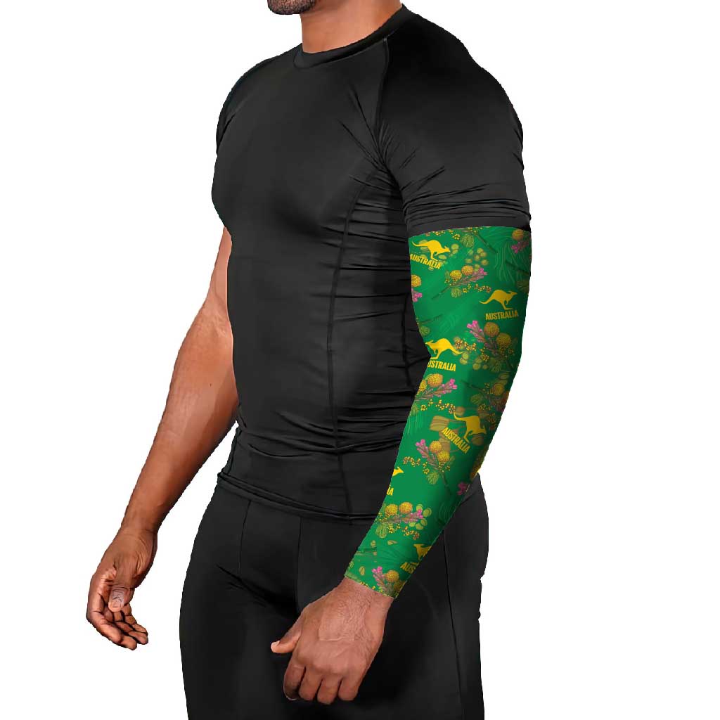 Australia Billy Buttons Arm Sleeves Aussie Pycnosorus Kangaroo Seamless Style