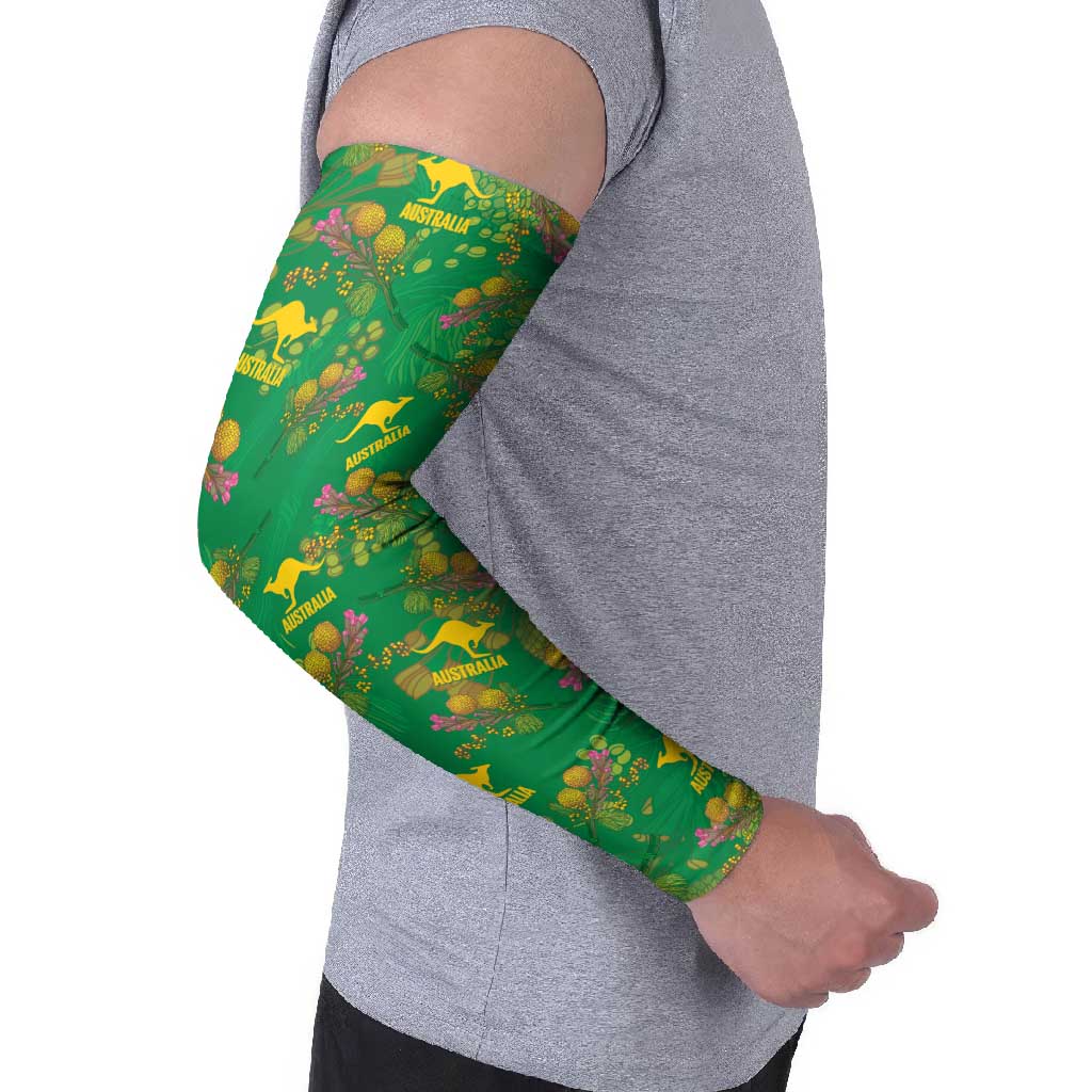 Australia Billy Buttons Arm Sleeves Aussie Pycnosorus Kangaroo Seamless Style