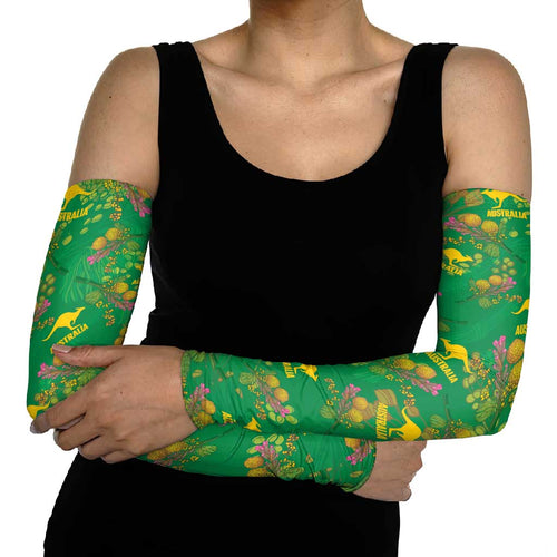 Australia Billy Buttons Arm Sleeves Aussie Pycnosorus Kangaroo Seamless Style