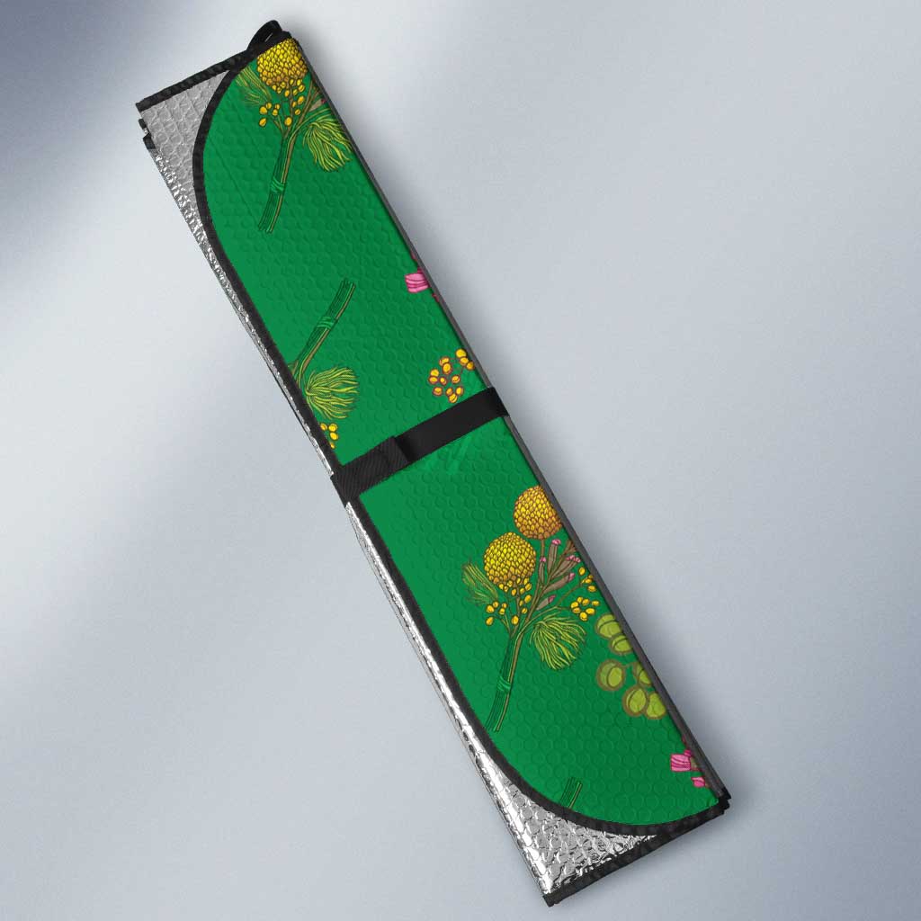 Australia Billy Buttons Auto Sun Shade Aussie Pycnosorus Kangaroo Seamless Style