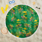 Australia Billy Buttons Beach Blanket Aussie Pycnosorus Kangaroo Seamless Style