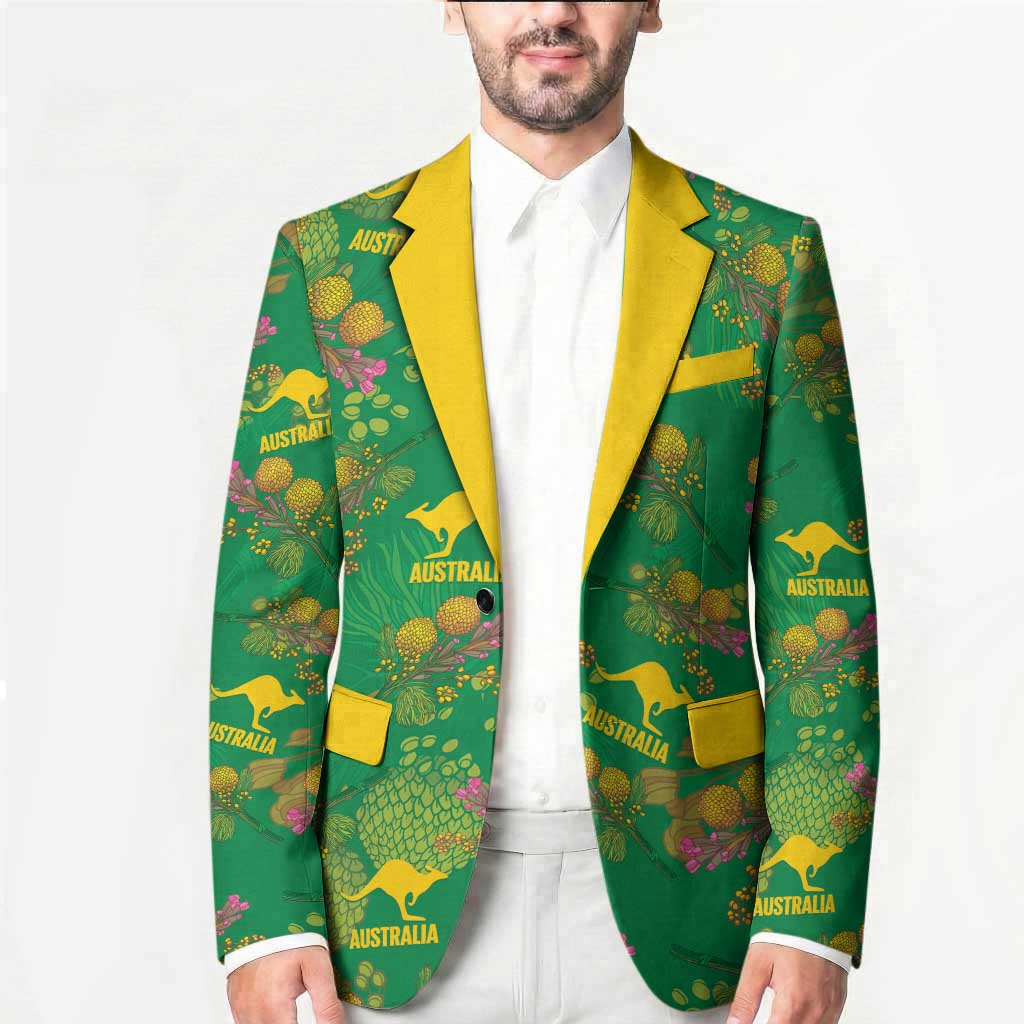 Australia Billy Buttons Blazer Aussie Pycnosorus Kangaroo Seamless Style