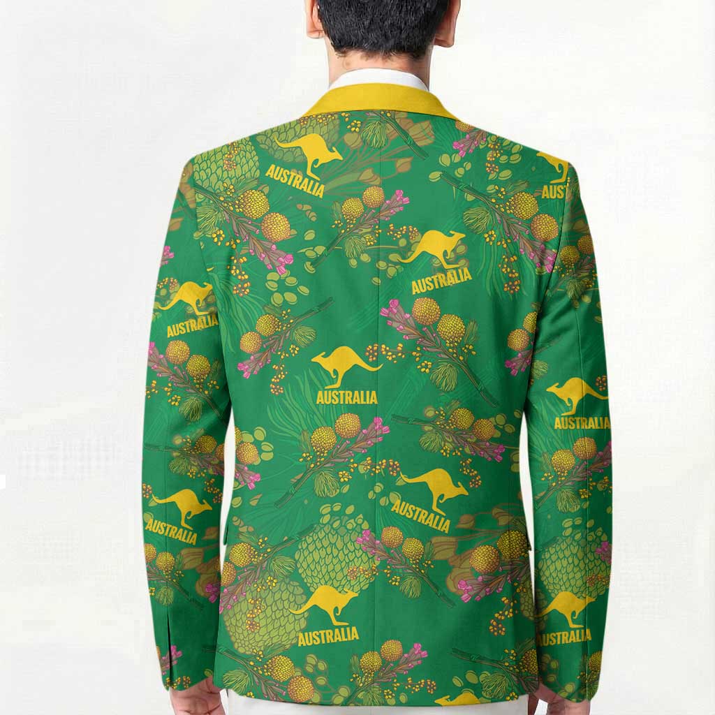 Australia Billy Buttons Blazer Aussie Pycnosorus Kangaroo Seamless Style