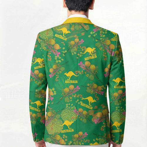 Australia Billy Buttons Blazer Aussie Pycnosorus Kangaroo Seamless Style