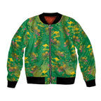 Australia Billy Buttons Bomber Jacket Aussie Pycnosorus Kangaroo Seamless Style