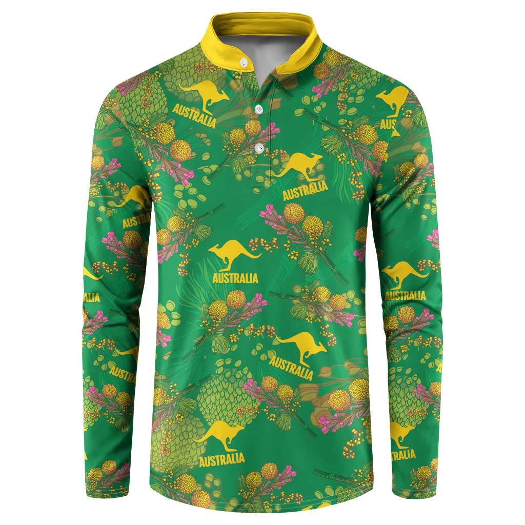 Australia Billy Buttons Button Sweatshirt Aussie Pycnosorus Kangaroo Seamless Style