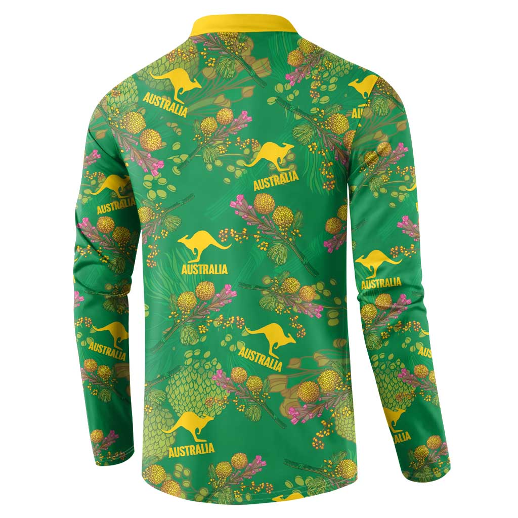 Australia Billy Buttons Button Sweatshirt Aussie Pycnosorus Kangaroo Seamless Style