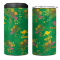 Australia Billy Buttons 4 in 1 Can Cooler Tumbler Aussie Pycnosorus Kangaroo Seamless Style