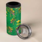 Australia Billy Buttons 4 in 1 Can Cooler Tumbler Aussie Pycnosorus Kangaroo Seamless Style