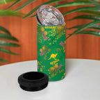 Australia Billy Buttons 4 in 1 Can Cooler Tumbler Aussie Pycnosorus Kangaroo Seamless Style