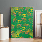 Australia Billy Buttons Canvas Wall Art Aussie Pycnosorus Kangaroo Seamless Style