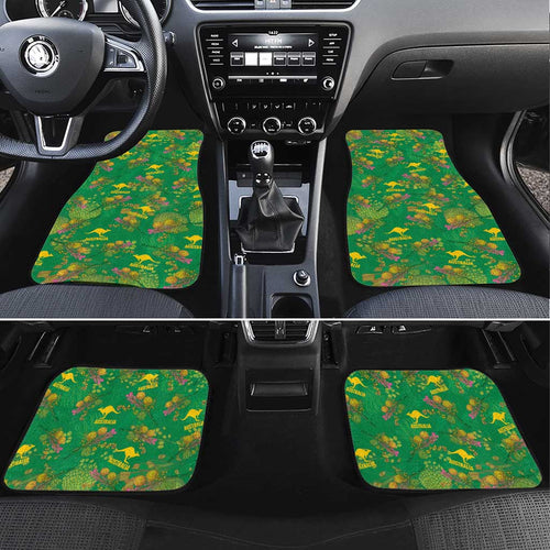 Australia Billy Buttons Car Mats Aussie Pycnosorus Kangaroo Seamless Style