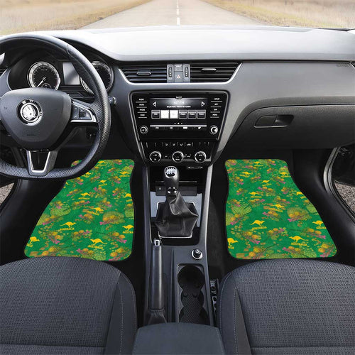 Australia Billy Buttons Car Mats Aussie Pycnosorus Kangaroo Seamless Style