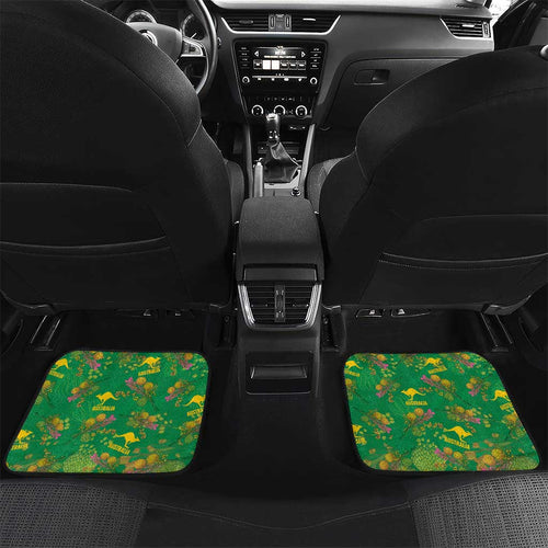 Australia Billy Buttons Car Mats Aussie Pycnosorus Kangaroo Seamless Style