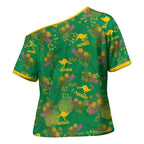 Australia Billy Buttons Cross Shoulder Shirt Aussie Pycnosorus Kangaroo Seamless Style