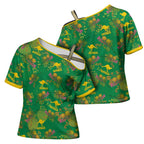 Australia Billy Buttons Cross Shoulder Shirt Aussie Pycnosorus Kangaroo Seamless Style