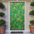 Australia Billy Buttons Door Cover Aussie Pycnosorus Kangaroo Seamless Style