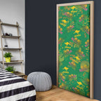 Australia Billy Buttons Door Cover Aussie Pycnosorus Kangaroo Seamless Style