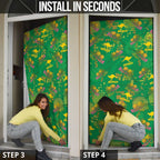 Australia Billy Buttons Door Cover Aussie Pycnosorus Kangaroo Seamless Style