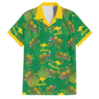 Australia Billy Buttons Family Matching Summer Maxi Dress and Hawaiian Shirt Aussie Pycnosorus Kangaroo Seamless Style