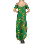 Australia Billy Buttons Family Matching Summer Maxi Dress and Hawaiian Shirt Aussie Pycnosorus Kangaroo Seamless Style