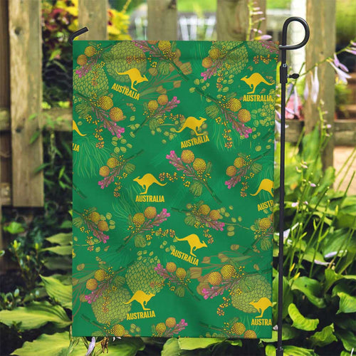 Australia Billy Buttons Garden Flag Aussie Pycnosorus Kangaroo Seamless Style