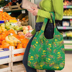 Australia Billy Buttons Grocery Bag Aussie Pycnosorus Kangaroo Seamless Style