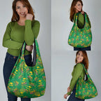 Australia Billy Buttons Grocery Bag Aussie Pycnosorus Kangaroo Seamless Style