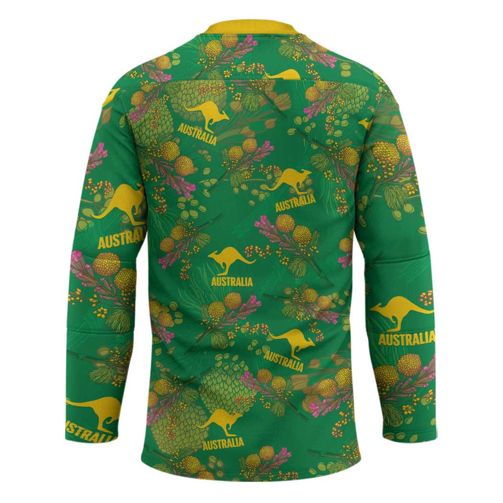 Australia Billy Buttons Hockey Jersey Aussie Pycnosorus Kangaroo Seamless Style